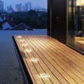 Miniatyrbild 7 av 8: 12x 3W golvlampa svängbar IP67 utomhus LED infälld golvspotlight golvlampa varmvit - silverhölje