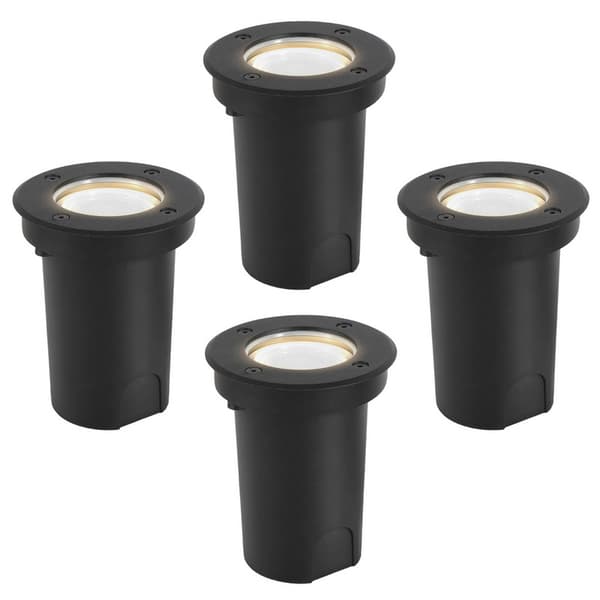 4x 3W golvlampa svängbar IP67 utomhus LED infälld golvlampa golvlampa golvlampa neutral vit - Svart hölje