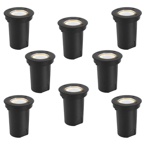 8x 3W golvlampa svängbar IP67 utomhus LED infälld golvlampa golvlampa golvlampa neutral vit - Svart hölje