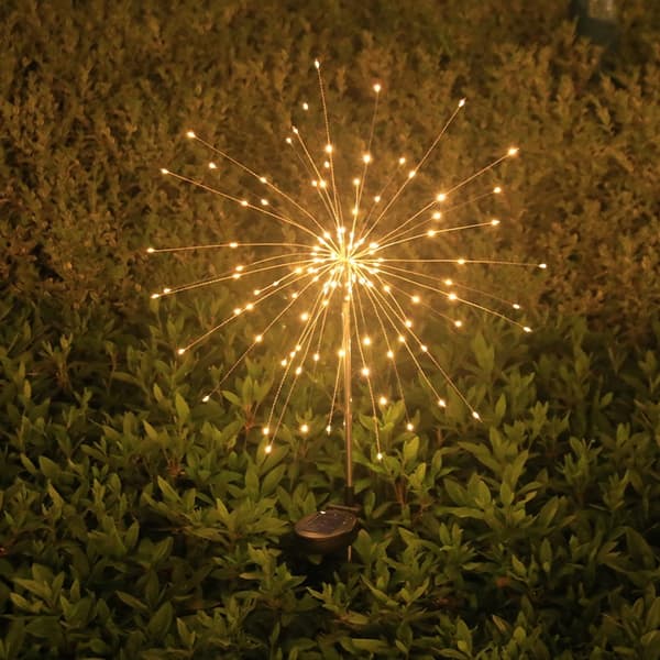 SOLAR Trädgårdslampa FÄRGGLADA Fyrverkerier 200 LED JULDEKORATIVA