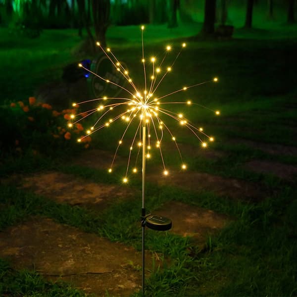SOLAR Trädgårdslampa FÄRGGLADA Fyrverkerier 200 LED JULDEKORATIVA
