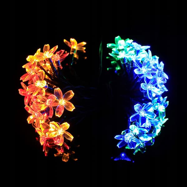 SOLSERADE Trädgårdsbelysningsset 5 meter 20 LED-blommor FÄRGGLADA Barn