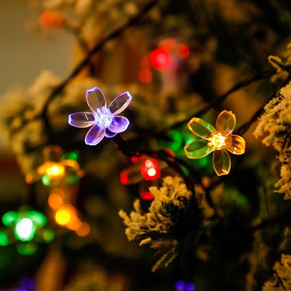 SOLSERADE Trädgårdsbelysningsset 5 meter 20 LED-blommor FÄRGGLADA Barn