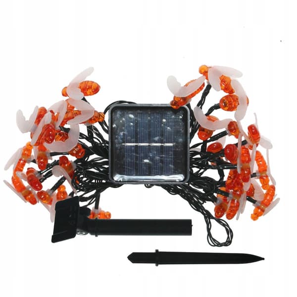 SOLAR Havelamper SÆT 5 meter 20 LED Bier BEE Kold