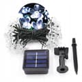 Miniatyrbillede 1 af 10: SOLAR Havelamper SÆT 5 meter 20 LED Blomster KOLD HVID Dekorativ