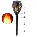 Pikkukuva 2 / 11: AURINKO Liekkilamppu 1000mAh 12LED Puutarhataskulamppu Rei'itetty IP65 1 kpl