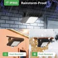 Pikkukuva 4 / 9: Bomclap 45 LED aurinkolamppu ulkona liiketunnistimella