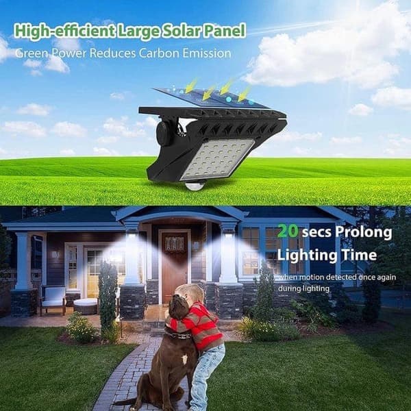 Bomclap 45 LED aurinkolamppu ulkona liiketunnistimella
