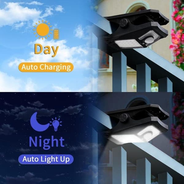 Bomclap 45 LED aurinkolamppu ulkona liiketunnistimella