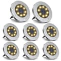 Miniatyrbild 1 av 8: Bomclap 12-Pack Solcellsdrivna Marklampor med 8 LED – Vattentäta Trädgårdslampor för Uteplats & Gräsmatta