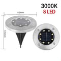 Miniatyrbild 4 av 8: Bomclap 12-Pack Solcellsdrivna Marklampor med 8 LED – Vattentäta Trädgårdslampor för Uteplats & Gräsmatta