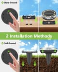 Miniatyrbillede 6 af 8: Bomclap 12 Pack Udendørs Solar Lamper, 8 LED Havelys Vejrbestandig Kold Hvid til Gangbro