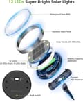 Miniatyrbillede 7 af 8: Bomclap 12 Pack Udendørs Solar Lamper, 8 LED Havelys Vejrbestandig Kold Hvid til Gangbro