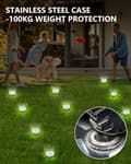 Miniatyrbillede 8 af 8: Bomclap 12 Pack Udendørs Solar Lamper, 8 LED Havelys Vejrbestandig Kold Hvid til Gangbro