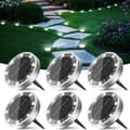 Miniatyrbillede 1 af 8: Bomclap 12 Pack Udendørs Solar Lamper, 8 LED Havelys Vejrbestandig Kold Hvid til Gangbro