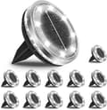 Miniatyrbillede 1 af 8: Bomclap 12 Pack Udendørs Solar Lamper, 8 LED Havelys Vejrbestandig Kold Hvid til Gangbro