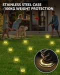 Miniatyrbillede 8 af 8: Bomclap 12 Pack Solar Lights Udendørs IP65, 12 LED Varm Hvid Havebelysning Med Solpanel