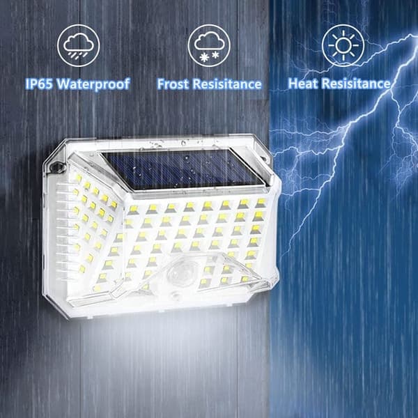 Bomclap Outdoor Solar Lamp IP65 Vedenpitävät aurinkovalot Ulkoanturivalot Turvallisuus kuistin pihalle Patio Puutarha Ajotie Autotalli