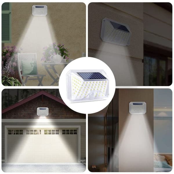 Bomclap Outdoor Solar Lamp IP65 Vedenpitävät aurinkovalot Ulkoanturivalot Turvallisuus kuistin pihalle Patio Puutarha Ajotie Autotalli