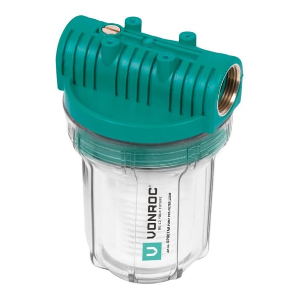VONROC Filter - Forfilter til vandpumpe og hydroforpumper - 12cm | Universel