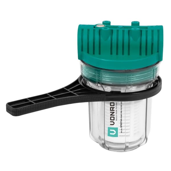 VONROC Filter - Forfilter til vandpumpe og hydroforpumper - 12cm | Universel