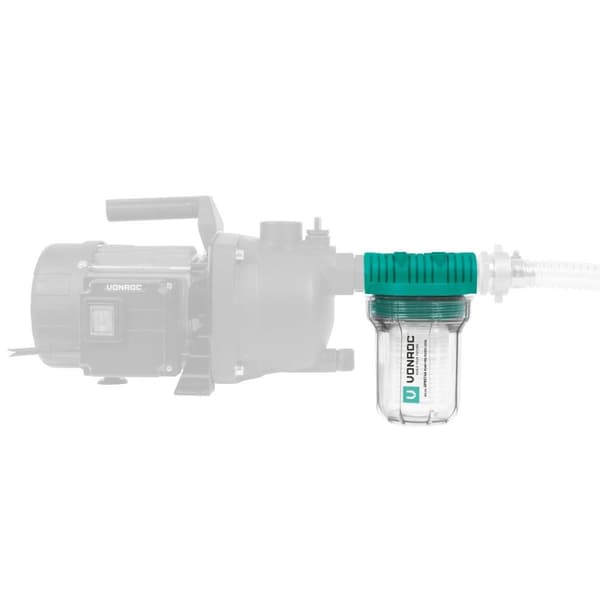 VONROC Filter - Forfilter til vandpumpe og hydroforpumper - 12cm | Universel
