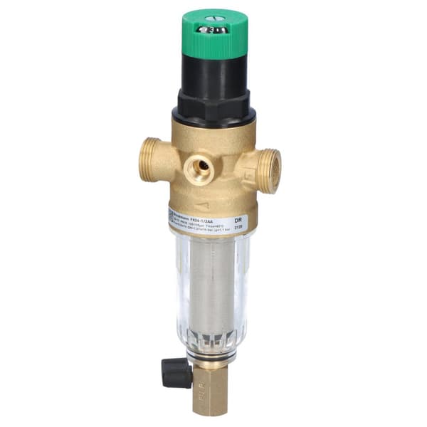Mini-plus-filter med tryckregulator, 1/2 tum, med spolning