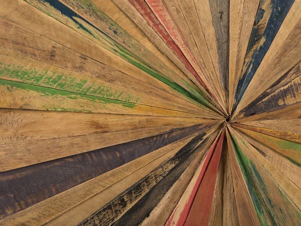 Väggdekor Flerfärgad Teak 70 x 70 cm Fyrkantig Rustik