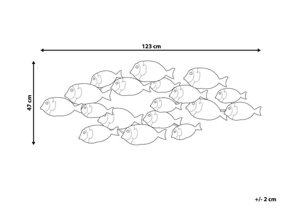 Väggdekor Fisk Flerfärgad Metall Coastal Modern Eklektisk