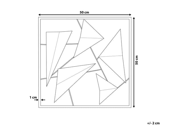 Väggdekor Blå och Guld Metall 3D Väggkonst Geometrisk Modern Kustnära stil