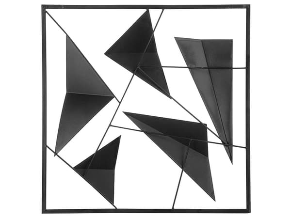 Väggdekor Blå och Guld Metall 3D Väggkonst Geometrisk Modern Kustnära stil