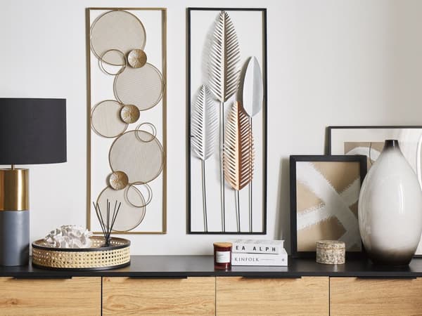 Väggdekoration Guld Metall Väggkonst Modern stil