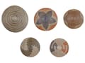 Miniatyrbild 4 av 11: Set med 5 väggdekorationer Naturlig Sjögräs Dekorativa Hängande Tallrikar Afrikansk Stil
