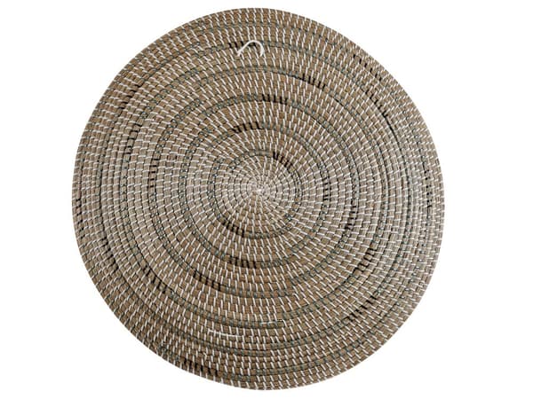 Set med 5 väggdekorationer Naturlig Sjögräs Dekorativa Hängande Tallrikar Afrikansk Stil