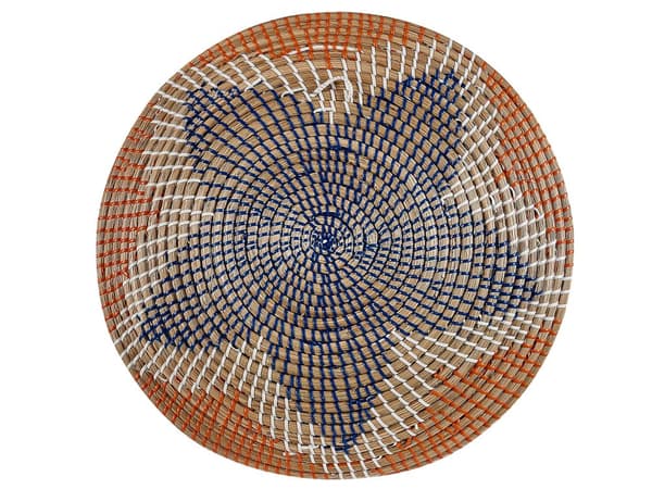 Set med 5 väggdekorationer Naturlig Sjögräs Dekorativa Hängande Tallrikar Afrikansk Stil