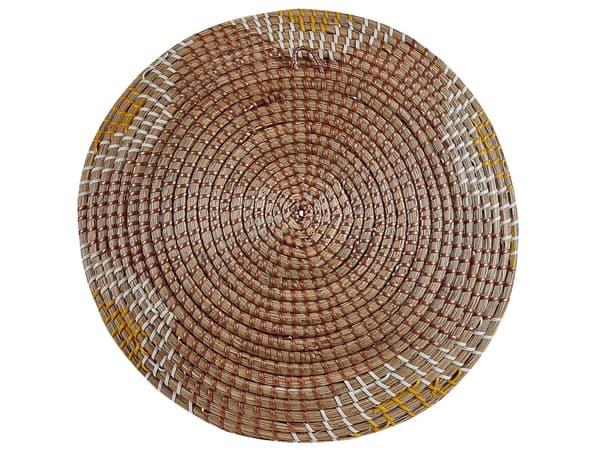 Set med 5 väggdekorationer Naturlig Sjögräs Dekorativa Hängande Tallrikar Afrikansk Stil