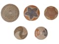 Miniatyrbild 1 av 11: Set med 5 väggdekorationer Naturlig Sjögräs Dekorativa Hängande Tallrikar Afrikansk Stil