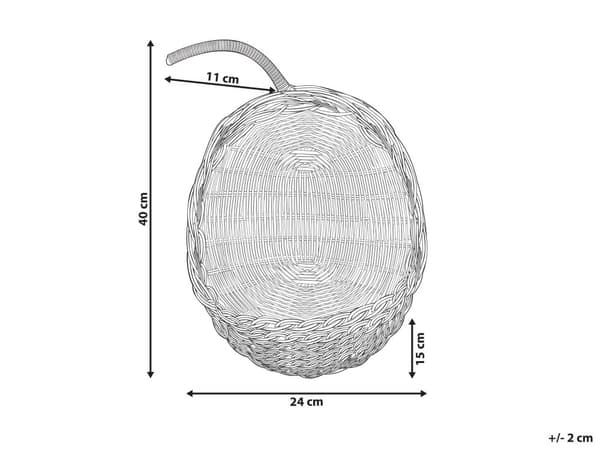 Väggkorg Äpple Dekor Naturlig Rotting Handgjord Barnrum Dekoration Tillbehör