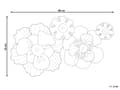 Miniatyrbild 3 av 5: Väggdekor Röd Järn Metall Skulptur Geometrisk Väggkonst Blommor Glamorös Modern Tillbehör