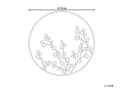 Miniatyrbild 3 av 5: Väggdekoration Metall Svart ⌀ 70 cm Löv Blommor i Ram Väggkonst Modern Industriell Accessoar