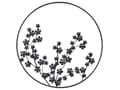 Miniatyrbild 4 av 5: Väggdekoration Metall Svart ⌀ 70 cm Löv Blommor i Ram Väggkonst Modern Industriell Accessoar