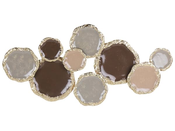 Väggdekor Flerfärgad metallskulptur i järn Geometrisk väggkonst Abstrakt Glam Modern Accessoar Vardagsrum Sovrum Hall