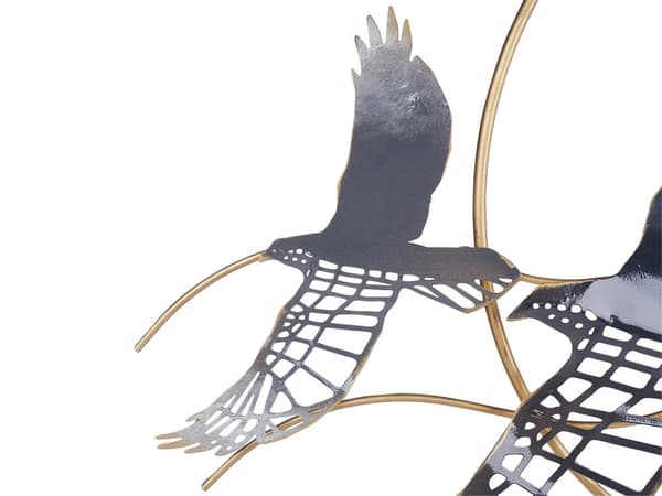 Väggdekoration Järn Flerfärgad Skulptur Fågelform Väggkonst Abstrakt Glam Modern Accessoar Vardagsrum Sovrum Hall