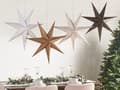 Miniatyrbild 4 av 11: Julstjärnor 4 st LED Papper Julpynt Flerfärgad Set med 4 Stjärnor Julinredning Väggdekoration med Belysning Handgjord
