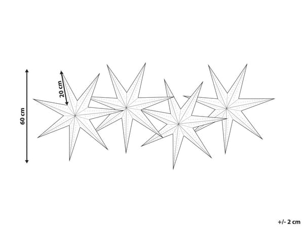 Julstjärnor 4 st LED Papper Julpynt Flerfärgad Set med 4 Stjärnor Julinredning Väggdekoration med Belysning Handgjord