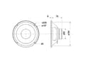 Miniatyrbilde 3 av 5: Visaton VS-W200/4, 1.0 kanaler, 50 W, 4 O, Sort