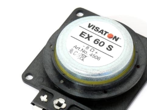 Visaton VS-EX60S, sort, 25 W, 8 ohm (O), 12 g, 2,79 cm (1,1")