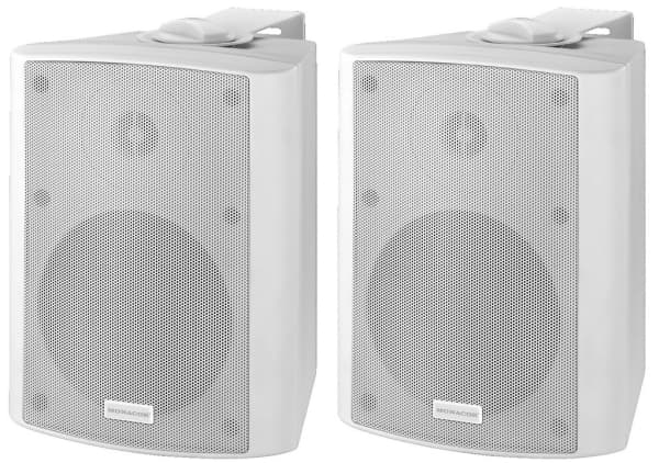 Monacor MKA-50SET/WS, 2-vägs, 2.0 kanaler, Kabel, 40 W, 60 - 20000 hz, Vit