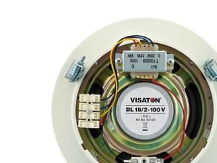 Visaton VS-DL18/2, 1.0 kanaler, Kabel, 20 W, 40 - 20000 hz, Vit