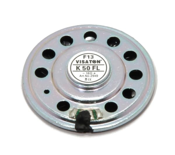 Visaton VS-K50FL-16, Kabel, 1 W, 150 - 20000 hz, 16 O, Svart